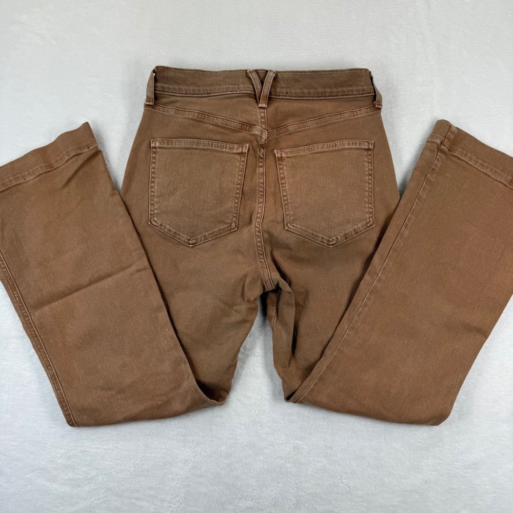 Veronica Beard Carson Ankle Flare High Rise Jeans Tan Sierra Brown Womens 28